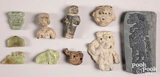 Group of stone and terra-cotta figures