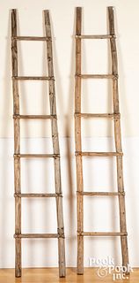 Two reproduction Kiva ladders