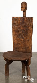 Tanzania Nyamwezi carved throne chair