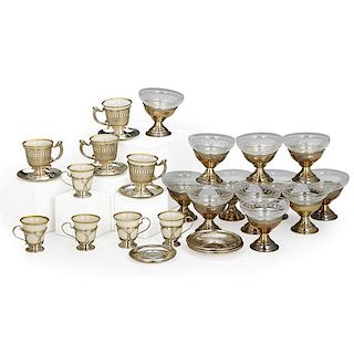 STERING SILVER DESSERT AND DEMITASSE CUPS