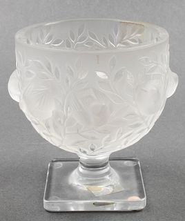 Lalique Crystal "Elizabeth" Compote With Birds
