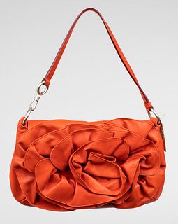 Yves Saint Laurent Orange Leather Nadja Handbag