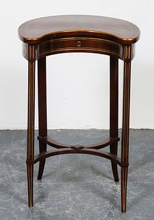 French Crescent Flip Top Occasional Table
