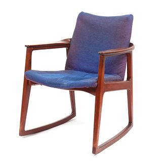 Finn Juhl Danish Modern Carved Teak Rocking Chair