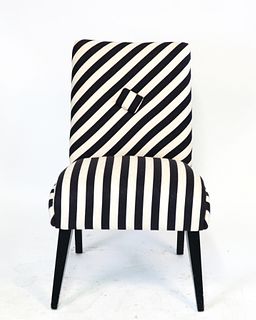 Jens Risom Attributed Upholstered Slipper Chair