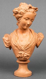 Clodion Manner French Terracotta Bust