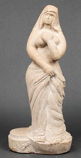 J. Todak Carved Stone Model Of A Woman