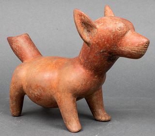 Pre-Columbian Colima Pottery Dog Effigy Vessel