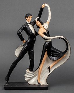 A. Santini "Art Deco Dancers" Figures