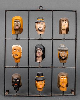 Outsider / Folk Art "Heads" Sculpture