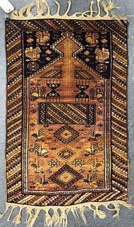 Caucasian Prayer Rug, 4' x 2' 2"