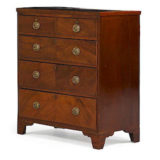 LATE GEORGE III MAHOGANY CHEST OF DRAWERS