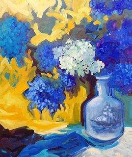 JUDITH MARTINI  - Blue Hydrangeas