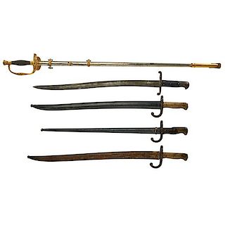 WWI SWORD AND BAYONETS