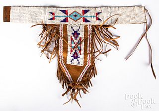 Native American Indian beadwork and leather choke