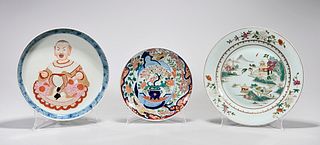 Three Chinese Enameled Porcelain Dishes