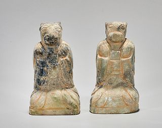 Two Chinese Stone Animorphic Figures