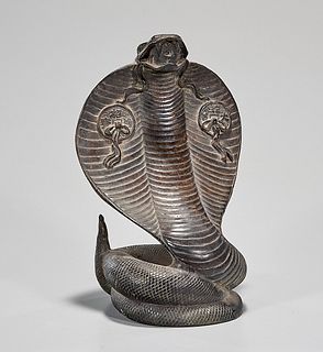 Chinese Metal Sculpture of a Cobra