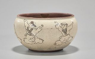Chinese Monochrome Glazed Ceramic Bowl