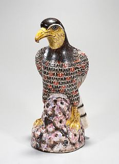 Chinese Enameled Porcelain Bird