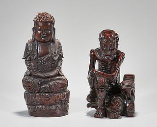 Two Chinese Carved Figures