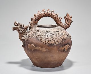 Chinese Glazed Pottery Ewer