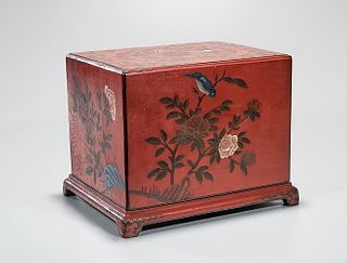 Set of Chinese Painted Wood Stacking Boxes