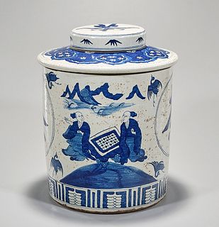 Chinese Blue and White Porcelain Tea Container