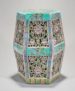 Chinese Enameled Porcelain Garden Seat