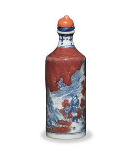 Chinese Underglazed Snuff Bottle, 19th Century