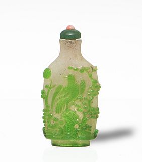 Chinese Peking Glass Snuff Bottle, Qianlong