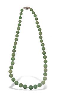 Chinese Jadeite Necklace, Republic Period