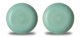 Pair of Chinese Green Glazed Plates, Daoguang