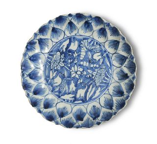 Chinese Blue and White Plate, Late-Ming