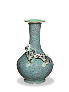ChineseRobin's Egg Glazed Vase, 18th/Early 19th C.