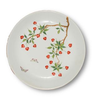 Chinese Famille Rose Floral Plate, Daoguang