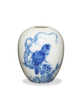 Chinese Blue-and-White Vase, Style of Wang Bu, Republic