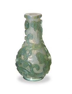 Chinese Peking Glass Miniature Vase, 18-19th Century