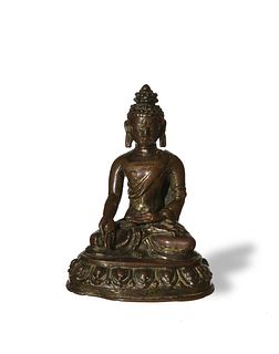 Gilt Bronze Buddha, Yuan or Ming