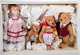 Vintage Steiff Goldilocks and Three Bears Set