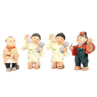 Vintage Kyoto pottery dolls