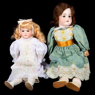 Two Vintage German Bisque Head Dolls