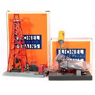 Lionel O Gauge Accessories, Fuel Station and Oil Derrick