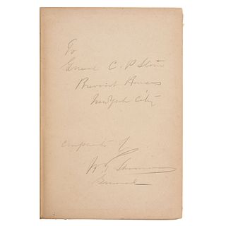 General W.T. Sherman Signed and Inscribed Book Presented to General Charles Pomeroy Stone