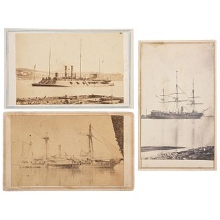 Three CDVs of Brown Water Navy Warships, USS Benton, Mississippi, and Richmond