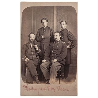 Naval Subjects, Incl. CDV of Army and Navy Officers Posed Together by Lytle, Baton Rouge