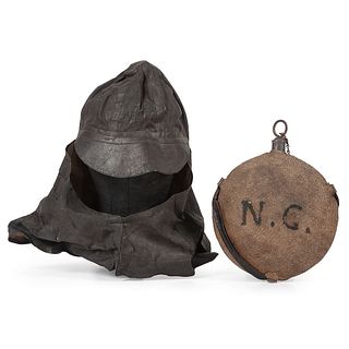 Nelson Garey, 38th New Jersey Infantry Collection, Including Private Purchase Goodyear Rainproof Cap and Model 1858 Canteen