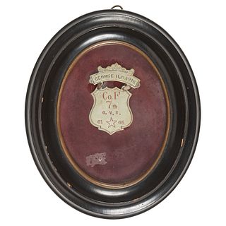 GAR Shield Badge, Private George H. Davis, Ohio 7th Infantry
