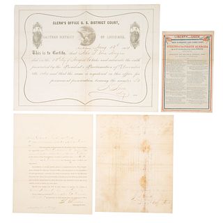 Civil War Documents, Incl. Ration List, Loyalty Oath, USCT Officer Appointment, and More
