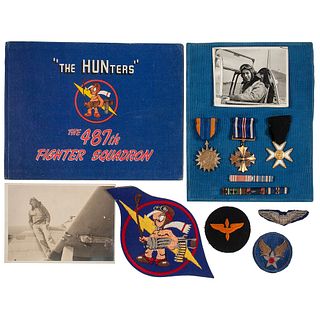 WWII Footlocker Containing Military Service Collection of First Lieutenant Glenn Bowers, P-51 Mustang Fighter Pilot